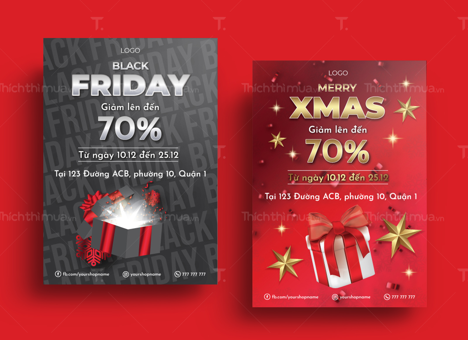 Tờ rơi Black Friday Christmas